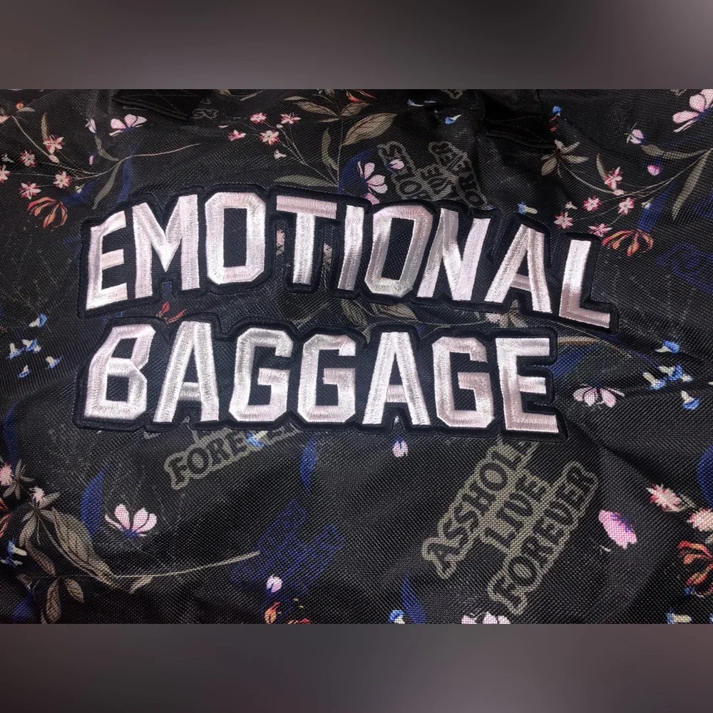 ALF (Assholes Live Forever) Floral “Emotional Baggage” Duffel Bag